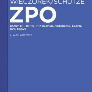 §§ 1110-1117, KapMuG, MediationsG, EGZPO, GVG, EGGVG 4th Edition - Original PDF